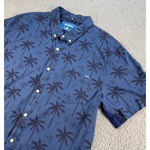 Chubbies The Breeze Friday Short Sleeve Shirt Mens Size 2XL XXL Blue Palm Tree